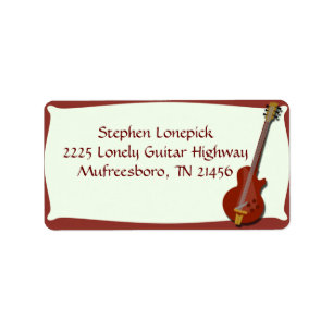 Etiqueta Awesome Guitar Red Electric Fifties Fun