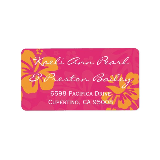Etiqueta Azalea/Orange Beach Flowers (Frente)