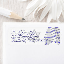 Etiqueta Azul, Bar Branco Mitzvah Prayer Tallit Shawl Judeu