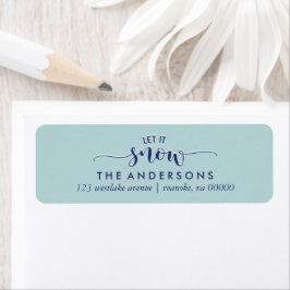 Etiqueta Azul claro "Deixe-o nevar"