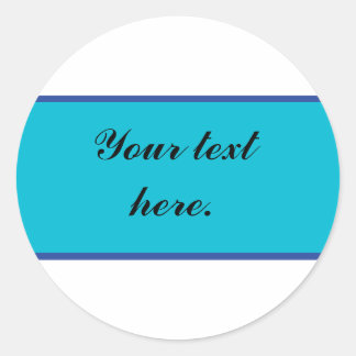 Etiqueta Azul com Texto Personalizado