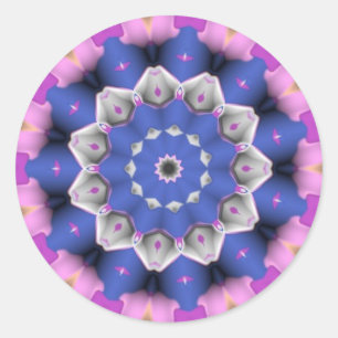 Etiqueta azul da flor