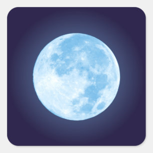 Etiqueta azul da Lua cheia
