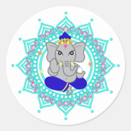 Etiqueta azul da mandala do OM
