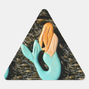 etiqueta azul da sereia