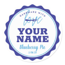 Etiqueta Azul de Padaria Cozinha Adesivo