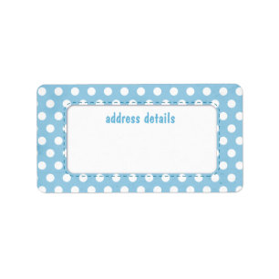 Etiqueta azul de Polkadot Avery