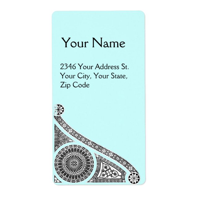 Etiqueta Azul de renascença (Frente)