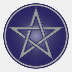 Etiqueta azul do Pentacle