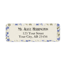 Etiqueta Azul doce de ervilha e creme