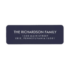 Etiqueta Azul e Prata da meia-noite simples