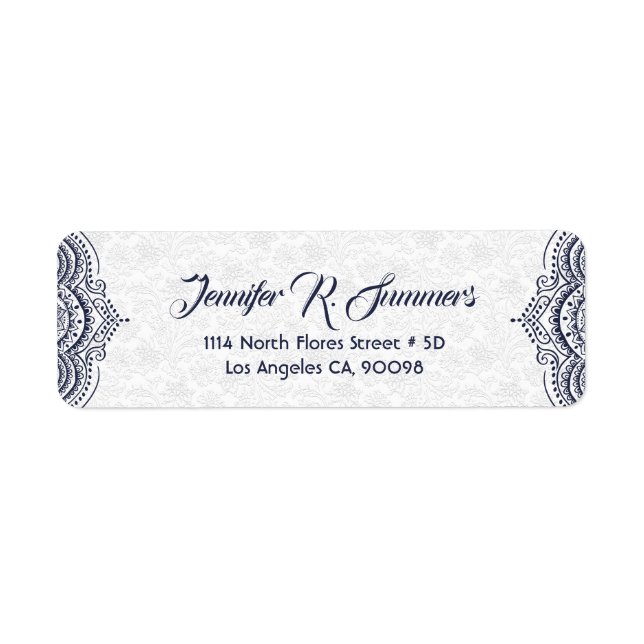 Etiqueta Azul-escuro Raios brancos (Frente)