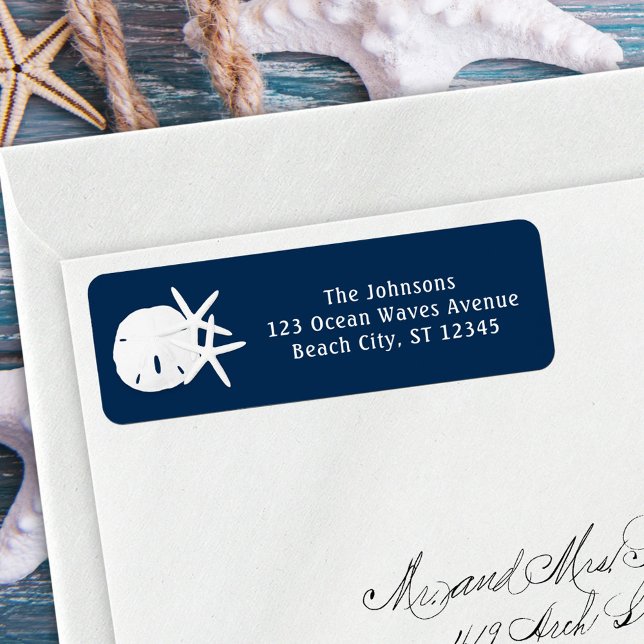 Etiqueta Azul Marinho Dólar da Areia (Criador carregado)