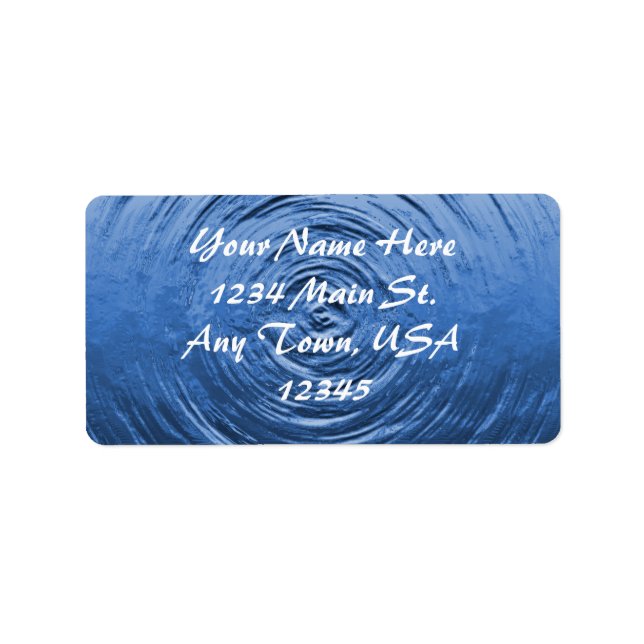 Etiqueta Azul-ondulação de água (Frente)