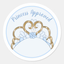 Etiqueta azul "Princesa Aprovada"