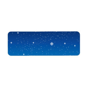 Etiqueta Azul profundo céu noturno estrelado