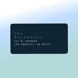 Etiqueta Azul Profundo Minimalista legal