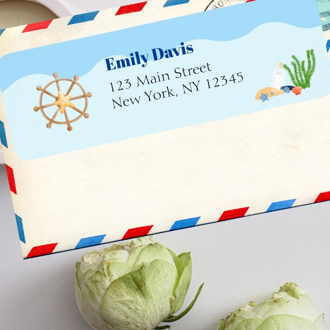 Etiqueta Azul sob o mar Nave-Chá-Ninho (Criador carregado)