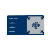 Azulejo Azul Delft Antiquário Clássico - Motif Flo