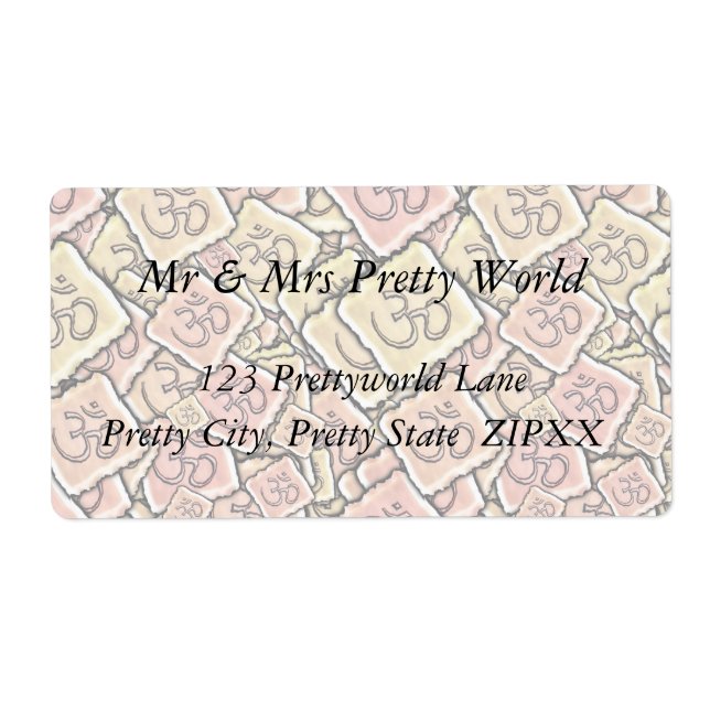 Etiqueta Azulejo De Enamel Om (Aum) (Frente)