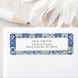 Etiqueta Azulejos Amarelos do Mediterrâneo Endereço de Devo