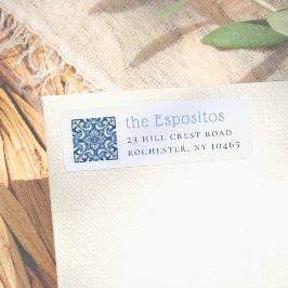 Etiqueta Azulejos italianos | Nome e endereço personalizado