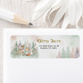 Etiqueta Baby It's Cold Outside Modern Winter Woodland