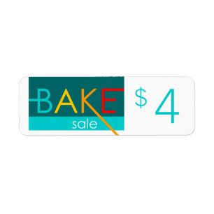 Etiqueta bake sale typographic price tags