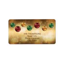 Etiqueta Balas de Natal Coloridas com Texto Personalizado