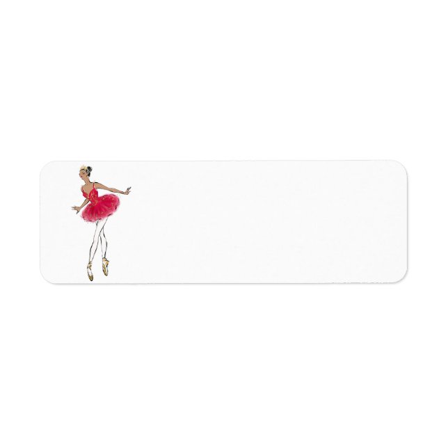 Etiqueta Balé Nutcracker afro-americano Dancer Christma (Frente)