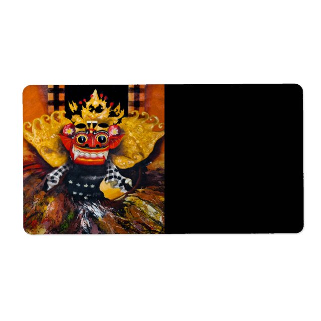 Etiqueta Balinese Barong (Frente)