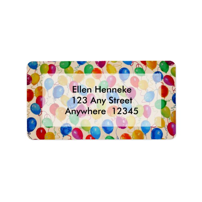 Etiqueta Balões (Frente)