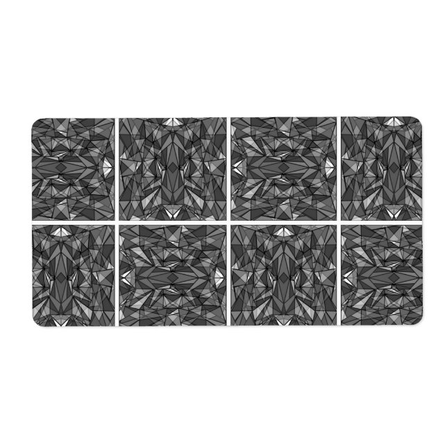 Etiqueta Banda 2x2 em camadasPieced (Frente)