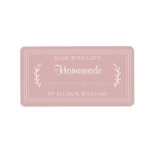 Etiqueta Banda assada russa enlatada cor-de-rosa