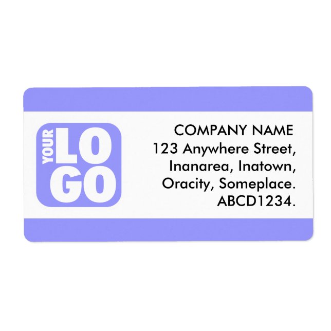 Etiqueta Banda central - Azul pastel (Frente)