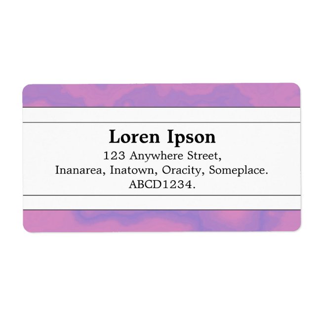 Etiqueta Banda Central II - Marble Lilac (Frente)