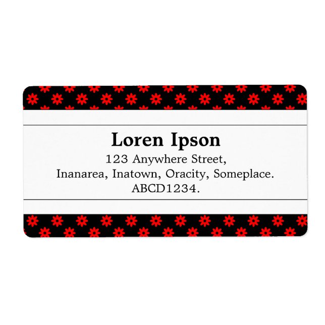 Etiqueta Banda central II - Pontos vermelhos da ventoinha (Frente)