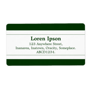 Etiqueta Banda central II - Verde escuro