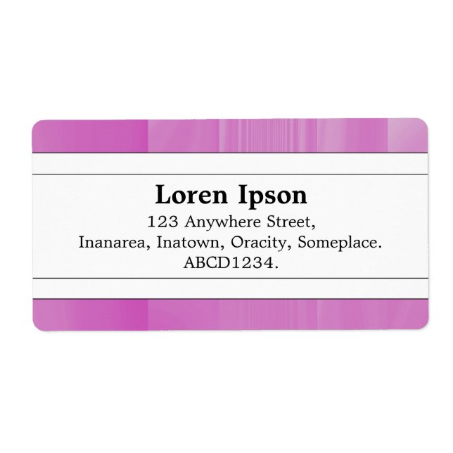 Etiqueta Banda central II - Vidro lilado (Frente)