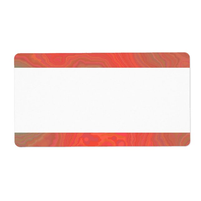 Etiqueta Banda central - mármore vermelho (Frente)