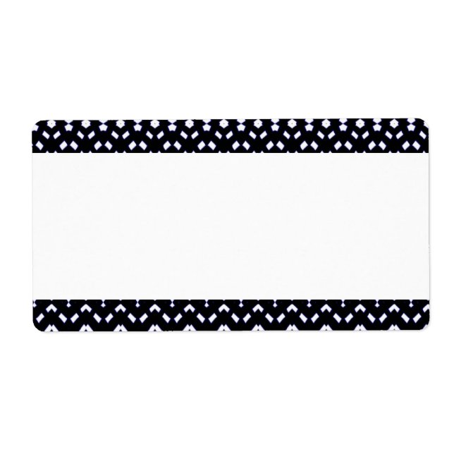 Etiqueta Banda central - Padrão preto e branco (Frente)