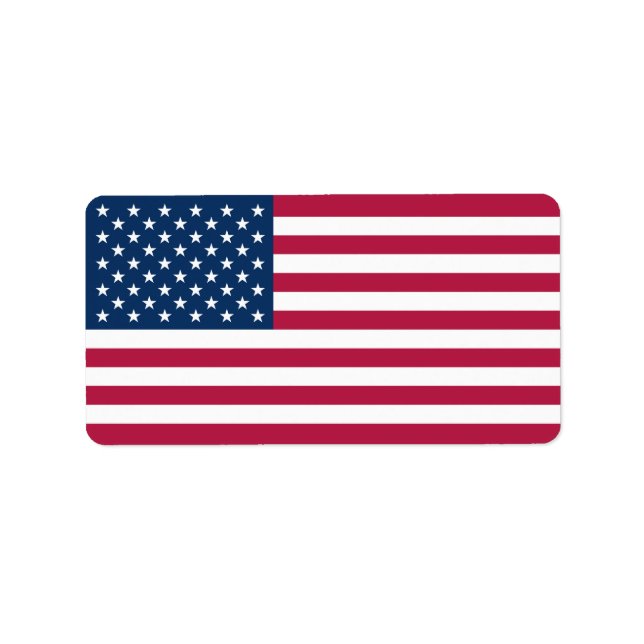 Etiqueta bandeira americana (Frente)
