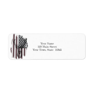 Etiqueta Bandeira Americana com Veer
