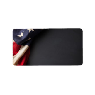 Etiqueta Bandeira Americana em um Quadro