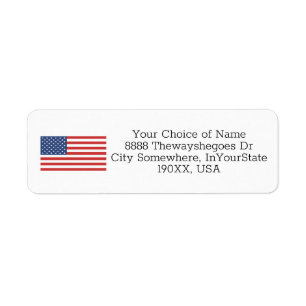 Etiqueta Bandeira Americana Personalizada
