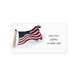 Etiqueta Bandeira Americana Que Possa Ondir