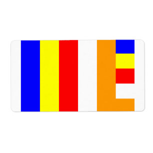Etiqueta Bandeira Budista