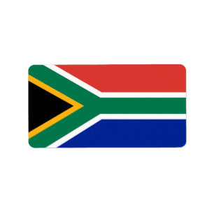 Etiqueta Bandeira da África do Sul