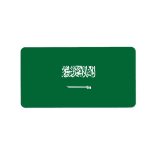 Etiqueta Bandeira da Arábia Saudita