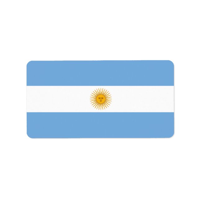 Etiqueta Bandeira da Argentina (Frente)